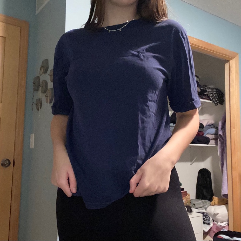 Blue tee